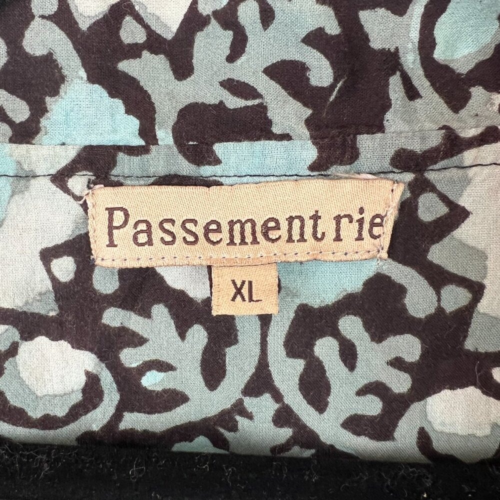 Passementrie Floral Open Front Cotton Sleeveless Cardigan Size Xl Lagenloook — image 4 of 8